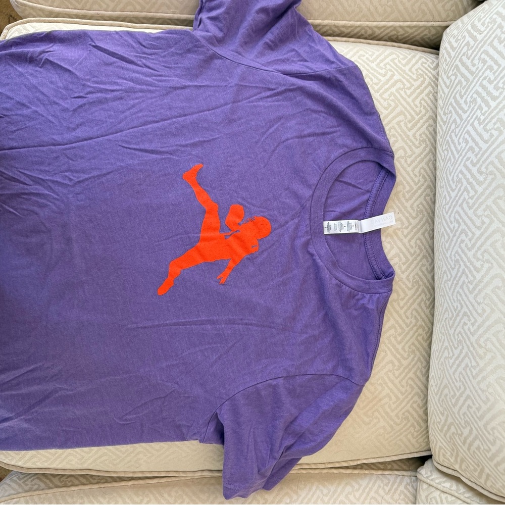 Bella Canvas Purple  Tee with Orange Graphic